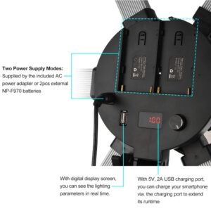 RING LIGHT Glamcor 6 ARM (120W)